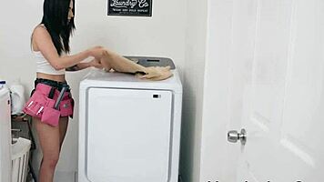 camryn's strap-on teases clouds' wet ass deeply