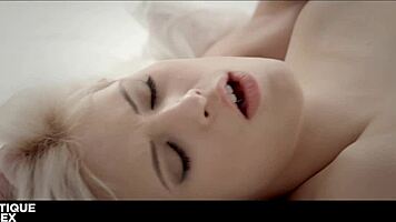 Blonde teen Ria Sunn teases into wet pussy riding orgasm