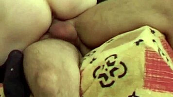 brunette milf bounces wildly on young cock then takes throbbing load back inside