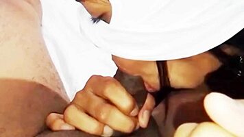 Hey, watch her suck then ride that cock deep