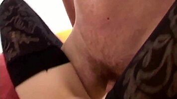 brunette milf bounces wildly on young cock then takes throbbing load back inside