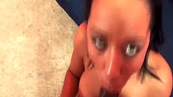 young ebony bombshell flashes huge nipples before epic pounding