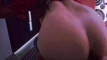 while hubby's at work, i visit neighbor and fill her ass with hot creampie milk