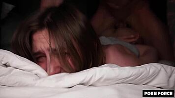 Petite college cutie moans submissively in rough street doggystyle quickie