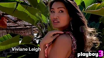 Busty asian viviane leigh strips outdoor exposing huge tits