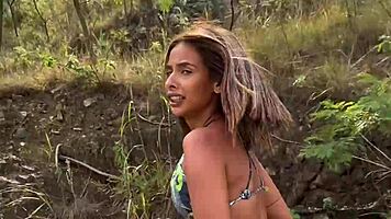 latina slut workouts seduce stranger into bareback public road pounding exhibitionist style