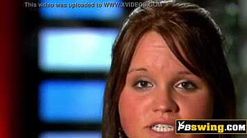 imagine a sexy brunette switching cocks nonstop in this steamy swinger orgy frenzy