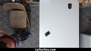 Caught Stuffing Panties with Stolen Goods—Now Bent Over Fucked!