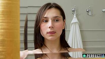 Stella jegante invites steamy shower fingering orgasm