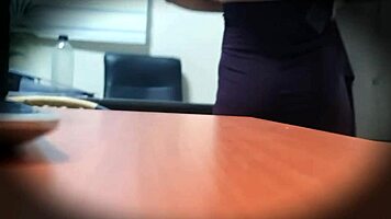 mexican secretary nataly's miniskirt hides no panties in public upskirt tease