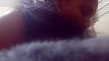 oh shit hidden cam caught my sloppy black teen blowjob