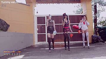 Halloween anal frenzy ignites mina k maily presly camila