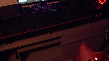 roommate caught me gaming but craved cock in her pussy