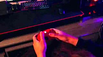 roommate caught me gaming but craved cock in her pussy