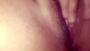 i jerk my small foreskin cock watching my young gf squirt on her tasty pussy and tits - part 17