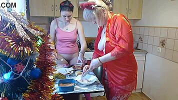 New Year's Thong Lingerie Cooking