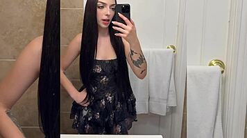 Goth Babe Deepthroats Nerd Cock Bent Over In Dirty Roleplay