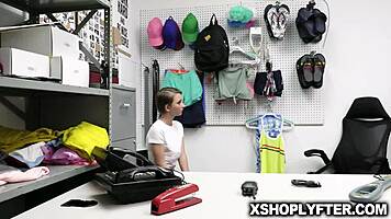 Officer giovanni francesco rips clothes off influencer macy meadows for hardcore office doggystyle facial.