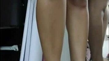 Blonde In Heels And Miniskirt Squirts Wildly, Flashing Tight Pussy Panties!