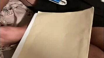 Tight pussy in lingerie moans missionary style in dorm room underwear