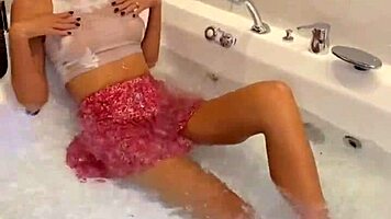 yoya grey drenched in clothed wet pussy slamming