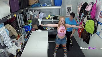 Busty Zoey Uso Caught Stealing Punished with Rough Fuck!