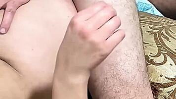 come see emirati couple's intense threesome pounding session