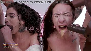 super cute giih spanic and brusa santos get assfucked in wild 4-on-2 orgy with dap dp prolapse