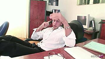 hey boss your fat cock relax in my tight blonde asshole