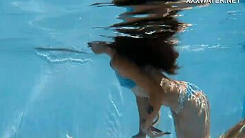 wow skinny hungarian lana babe swims juicy ass underwater!