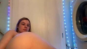 bbw fists her gaping anal hole on webcam