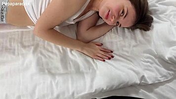 18yo cutie gives sloppy first blowjob on massive cock