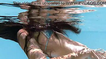 wow skinny hungarian lana babe swims juicy ass underwater!