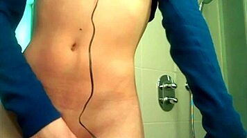 Cute Babe Teases Undress in Steamy Bath