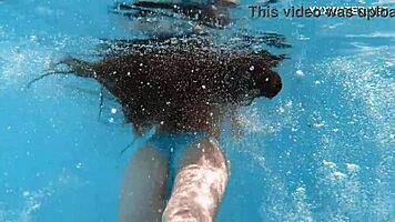 wow skinny hungarian lana babe swims juicy ass underwater!