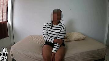 excited young latina arrives eager for porn casting fuck