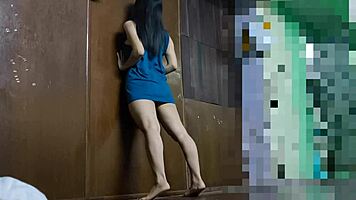 sexy curvy japanese college coed with big ass shakes it during intense home workout