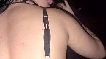 hubby films me sucking stranger's cock at swingers gloryhole voyeur