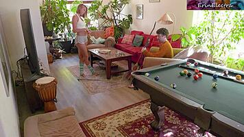 Horny blonde teen sisters fuck stepbrother pov doggystyle missionary natural tits homemade