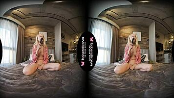 i'm mika blonde solo masturbating all day with vibrator in vr