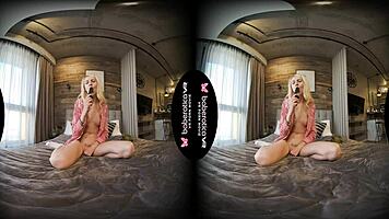 i'm mika blonde solo masturbating all day with vibrator in vr