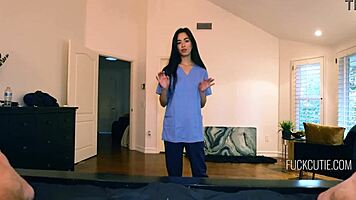 Doctor fucks cute petite patient teen slut pov perky tits to save him in hospital