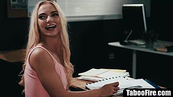 Creepy janitor pounds 18yo skinny blonde student's tight young pussy