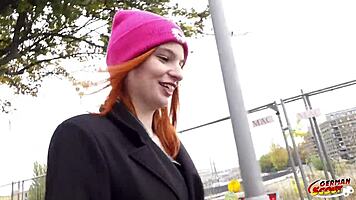 Skinny Redhead Teen's Wild First Anal Pickup Casting Screams in Ecstasy