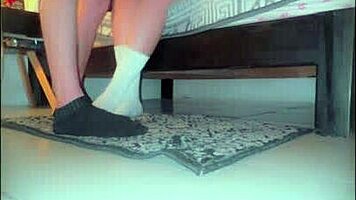 linda sneaks neighbor into college room for hardcore pounding she films every thrust herself