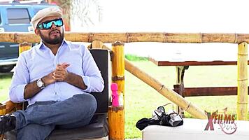 tiny latina brunette with big tits and ass deepthroats in outdoor casting interview