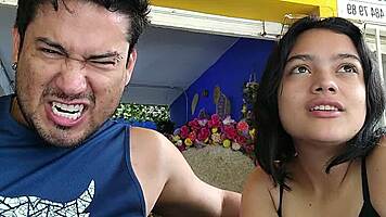 after party petite brunette babe talks then fucks hardcore