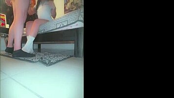 linda sneaks neighbor into college room for hardcore pounding she films every thrust herself