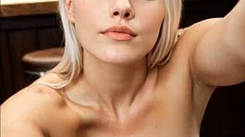 ai blonde bombshell skinny rider cums hard in orgasmic cowgirl frenzy!