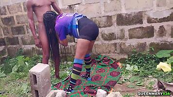 Sporty manager bends skinny curvy babe over for wet outdoor pussy pounding